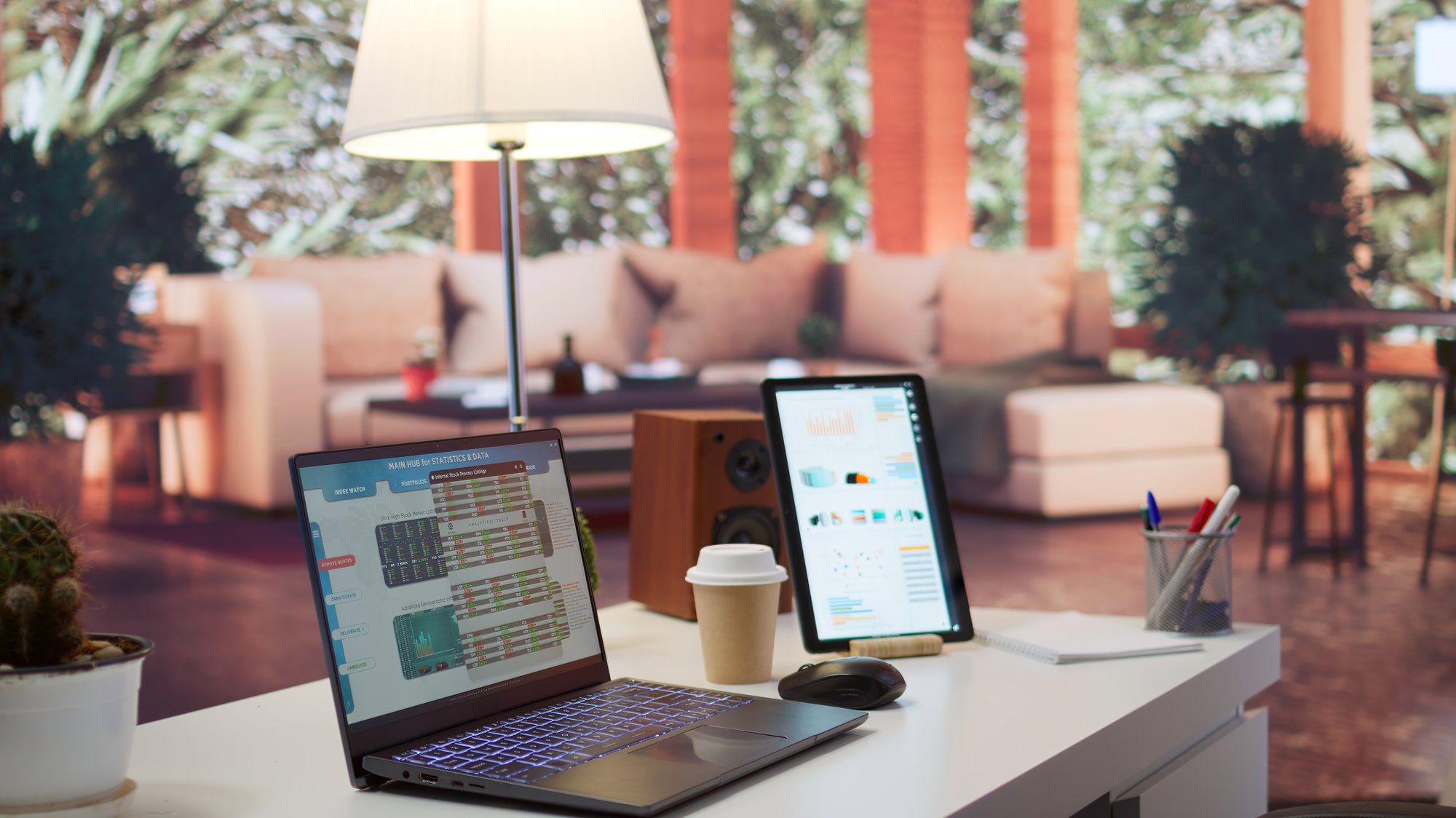 empty-home-setup-desk-filled-with-documents-financial-reports
